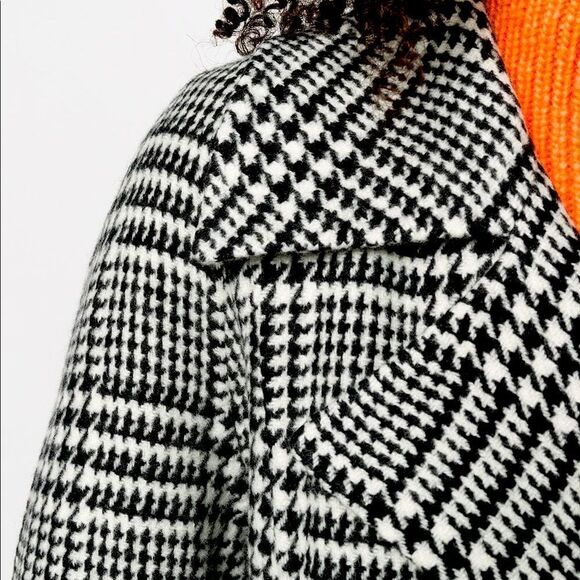 𝅺RW & Co Houndstooth Belted Wool Coat Size M - Picture 8 of 11